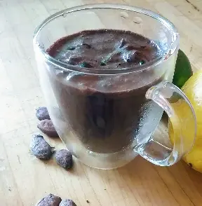 Chocolate drink on ice